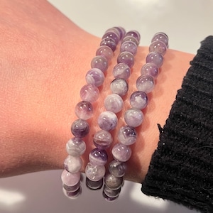 Amethyst Beaded Bracelet - Crystal Bracelet