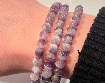 Amethyst Perlen Armband - Kristall Armband
