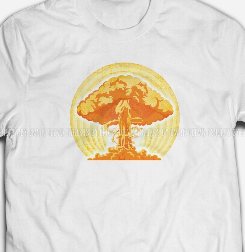 Nuclear Explosion 100 Cotton Premium Unisex Tshirt Etsy