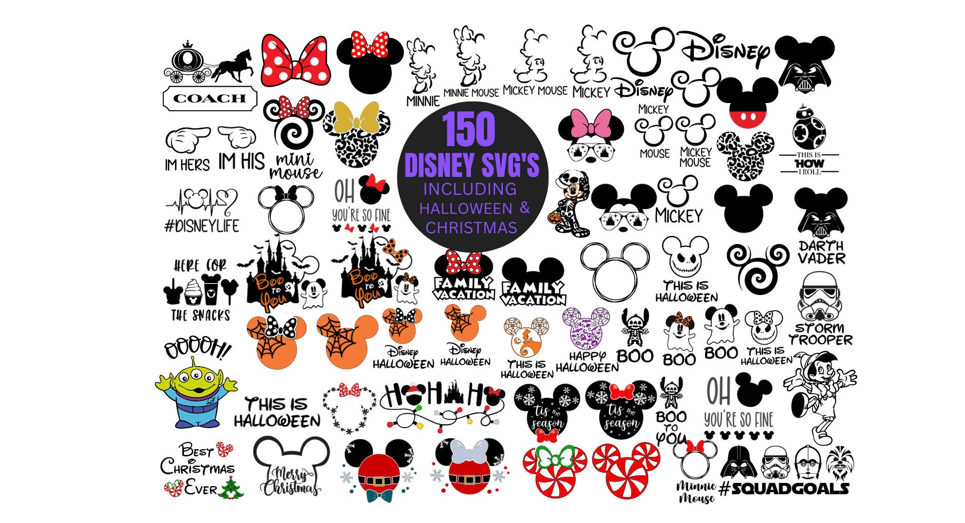 Disney bundle svg halloween svg mickey et Minnie - Etsy France