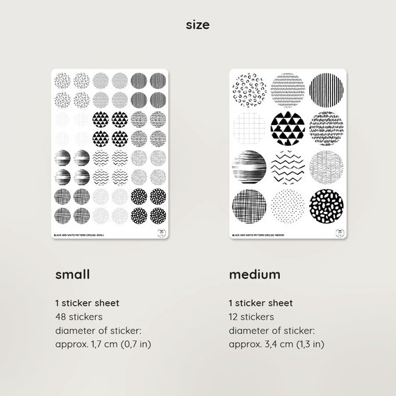 small black circle stickers