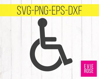 Handicap Symbol SVG Cut File -  SVG DXF png and eps - Handicapped, Disabled Signs and Home Decor Cutting Files