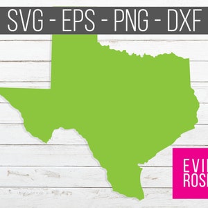 Texas SVG, DXF, Eps, and Png Cut Files, State Digital Clip Art, Cricut ...