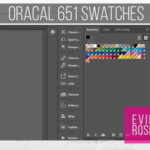 Oracal 651 Swatch Library With Named Swatches - AI and ASE Files - Design Using Oracal Colors