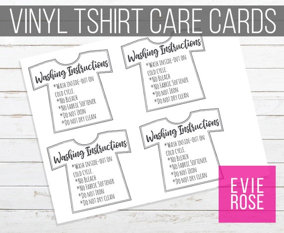 printable vinyl tshirt instructions letter size four per etsy