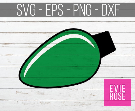 Download Christmas Light Bulb Tag File Set Svg Eps Png And Dxf Etsy