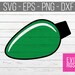 Christmas Light Bulb Tag File Set SVG, EPS, PNG and Dxf Layered Xmas ...