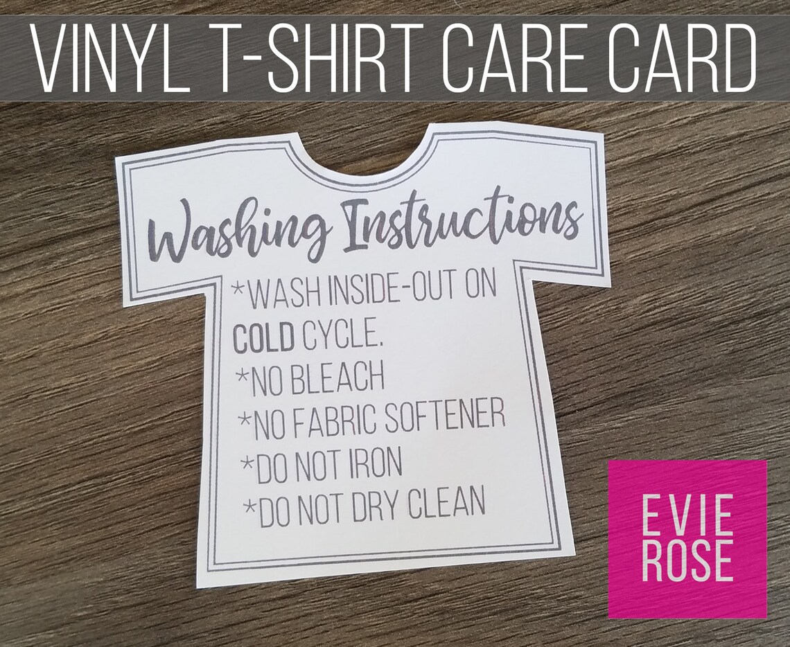 Printable Vinyl Tshirt Instructions Letter Size Four per - Etsy