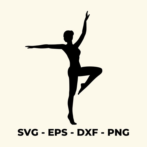Dacner Silhouette SVG File Set  - Competition Dance Cut File - PNG, EPS and dxf files included - Cricut Designs