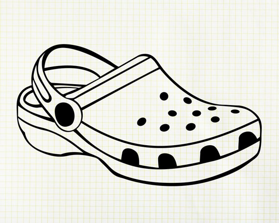 Croc Shoe SVG File Set Funny T-shirt Design PNG EPS and - Etsy