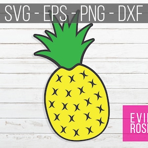 Pineapple Cake Topper SVG DXF, PNG and eps - Luau Party Favors - Large Pineapple Table Centerpiece Cutting File