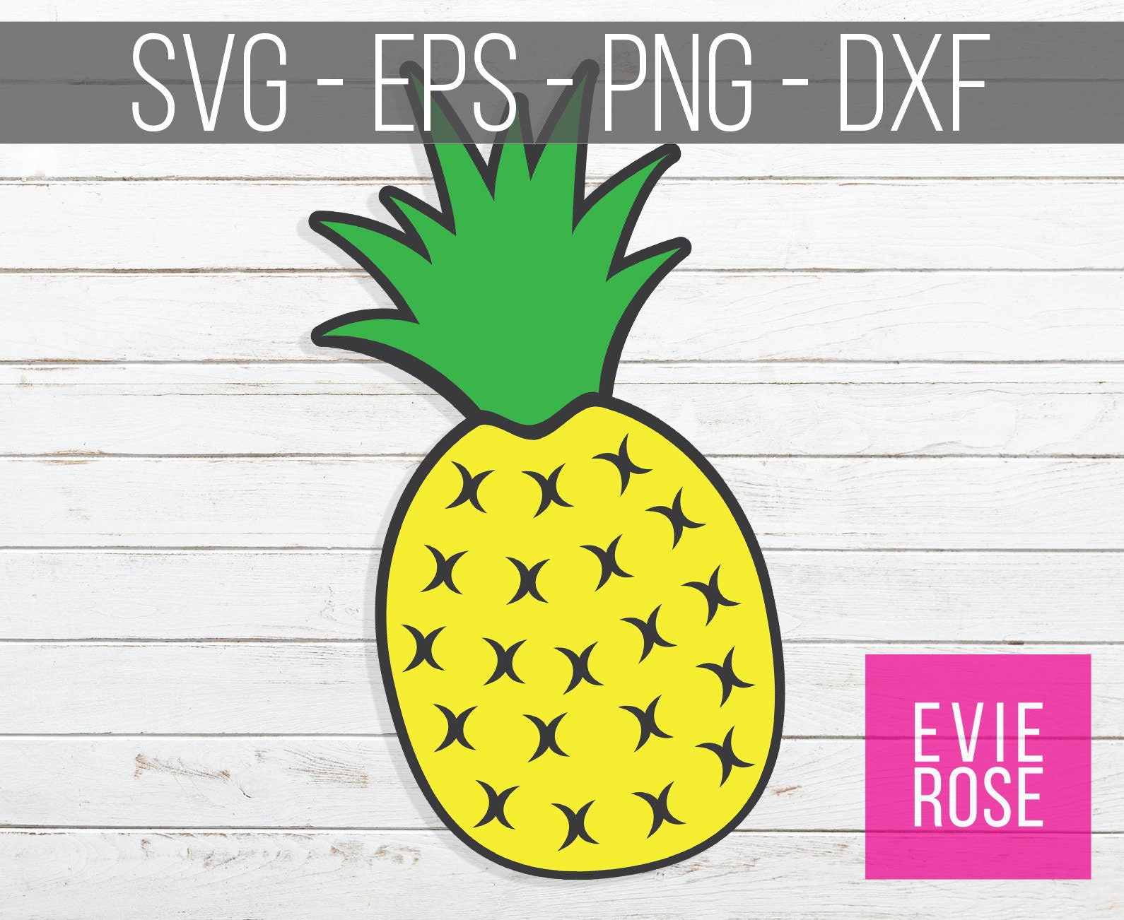 Pineapple Cake Topper SVG DXF PNG and Eps Luau Party Favors Etsy