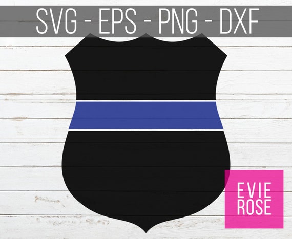 Thin Blue Line Shield SVG File Set - Thin Red Line Shield - Police, Fire, First Responder Badge - PNG, DXF and eps Included