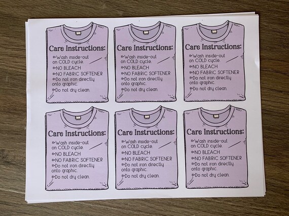 printable vinyl tshirt instructions letter size six per etsy