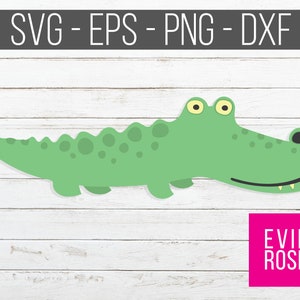 Gelaagde Alligator krokodil Cartoon in SVG, DXF, PNG en eps formaat - Cricut en silhouet compatibel - krokodil Clipart - originele kunst