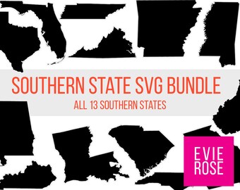 SVG-Bundle „Südstaaten“, Cricut-Vektordateien (Digitaler Download)