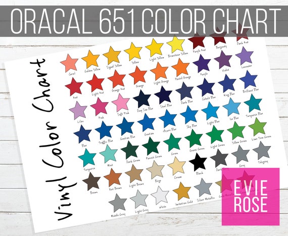 Free Oracal Color Chart