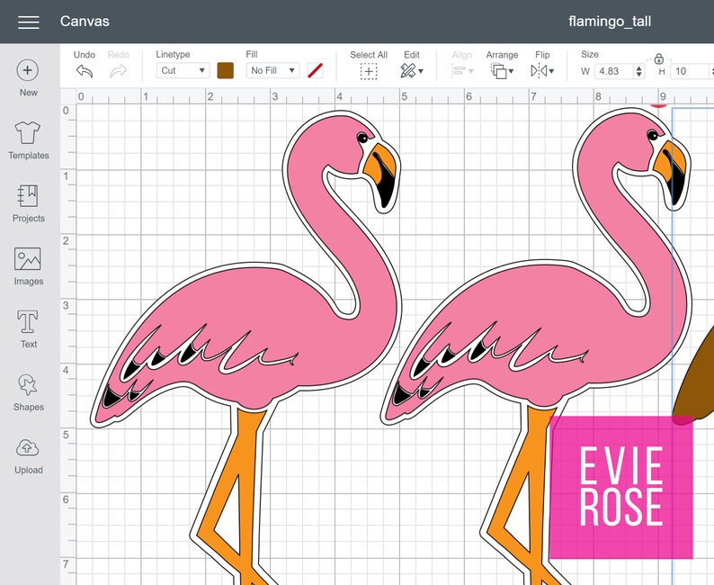Download Flamingo Cake Topper SVG Luau Party Favors Large Flamingo ...