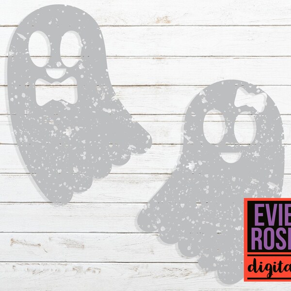 Grunge Ghost SVG, Distressed Halloween Clipart, EPS, Ghost DXF, Cut File, Cricut, Silhouette, Cutting Machine Halloween Vinyl png