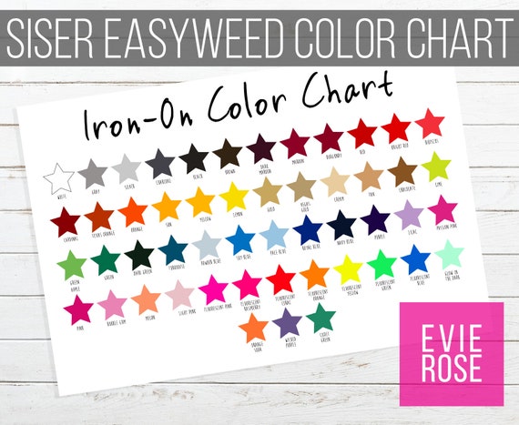 Siser Easyweed Color Chart