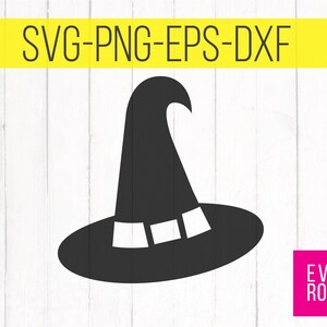 Halloween Witch Hat SVG, DXF, PNG, eps - Witches Hat Clipart and Cut File Set