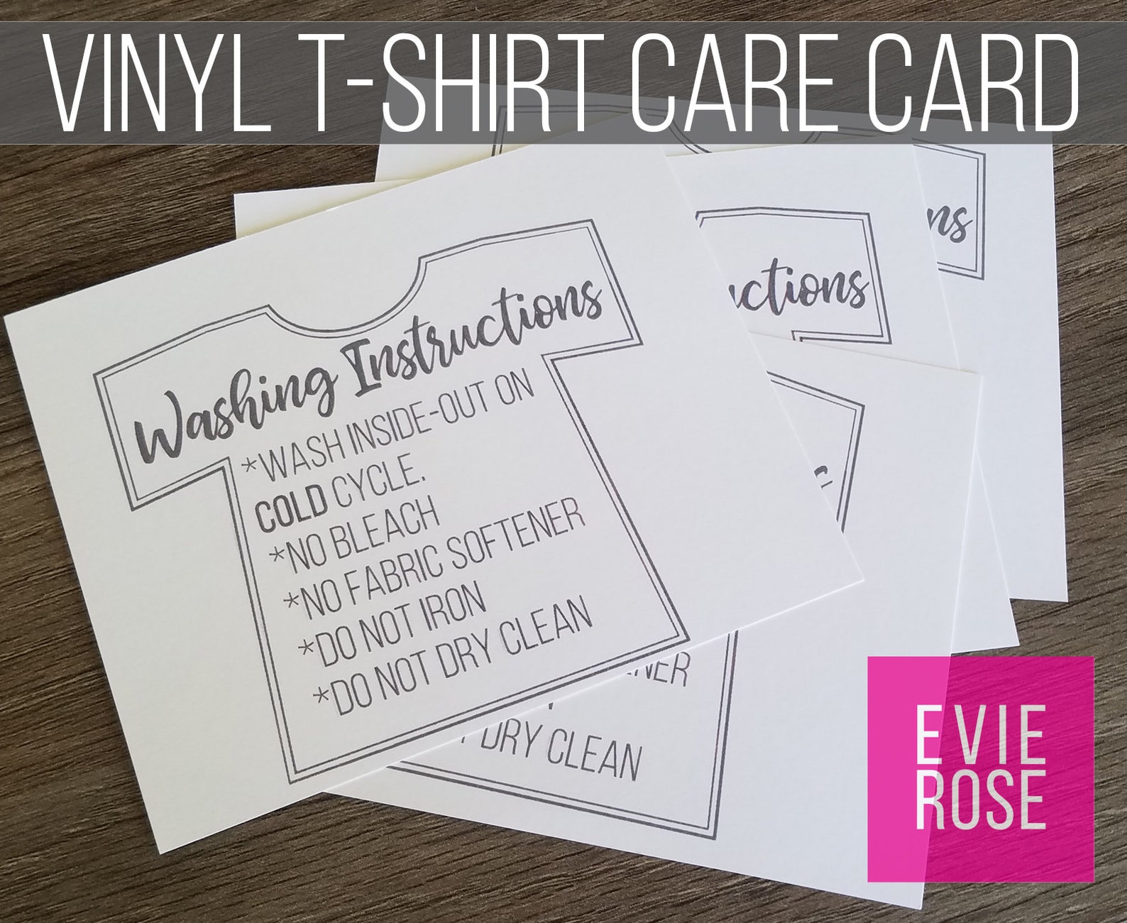 Printable Vinyl Tshirt Instructions Letter Size Four per - Etsy