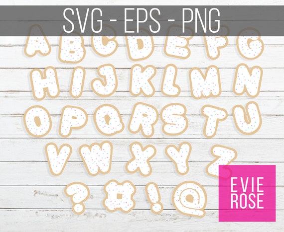 Sugar Cookie Letters Clipart – Sprinkles, SVG PNG EPS Files