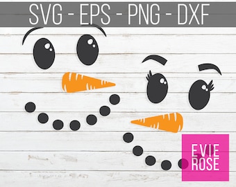 Snowman Face SVG – Christmas Ornament Decal Cut Files (Digital Download)