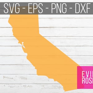 California SVG, DXF, eps, and png Cut Files, State Digital Clip Art, Cricut Cut File, Silhouette