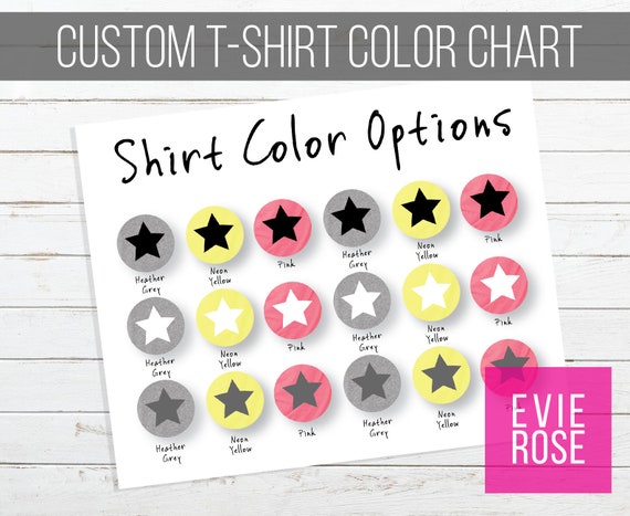 Screen Print Color Chart