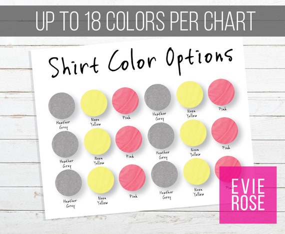 Screen Print Color Chart