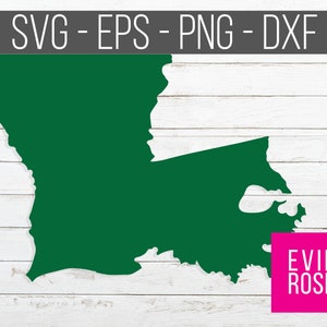 Louisiana SVG, DXF, eps, and png Cut Files, State Digital Clip Art, Cricut Cut File, Silhouette, GA