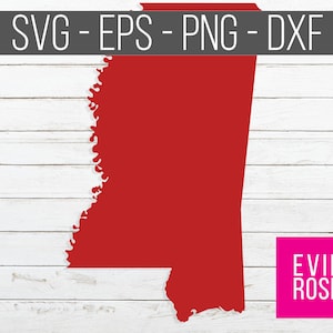 Mississippi SVG, DXF, eps, and png Cut Files, State Digital Clip Art, Cricut Cut File, Silhouette