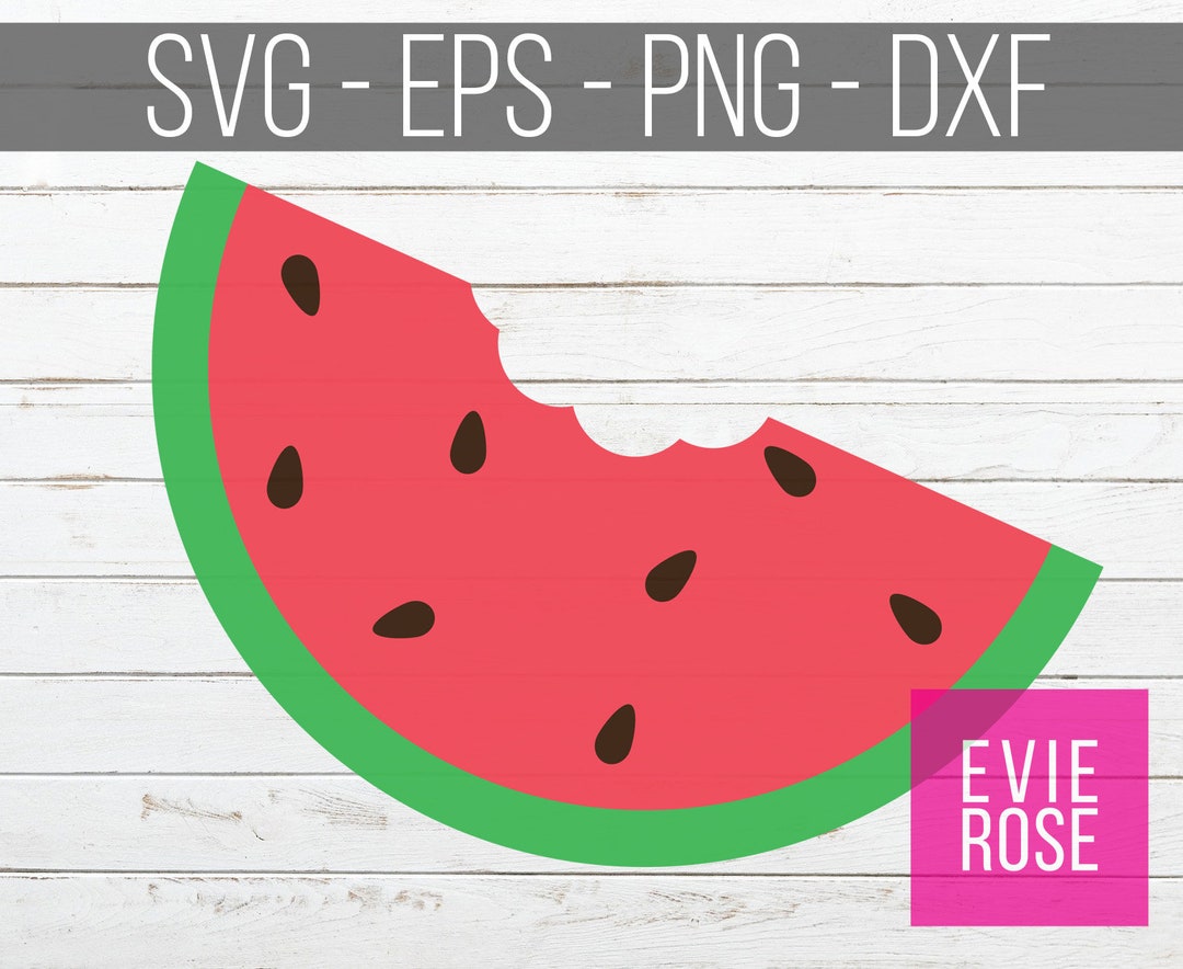 Bitten Watermelon Cut File (svg, Png, Dxf, Eps) (digital Download) - Etsy