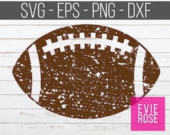 Distressed Football svg, png, dxf, eps, Clipart (Digital Download)