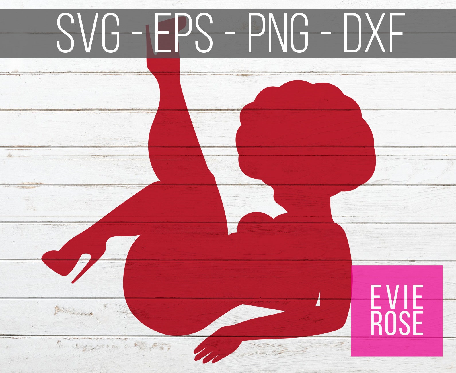 Download Chunky Pinup Girl Silhouette SVG File Set Afro Woman Pin Up | Etsy