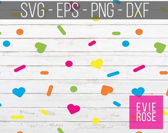 Rainbow Sprinkles svg – Cricut Cut Files, Digital Paper (png, eps, dxf)