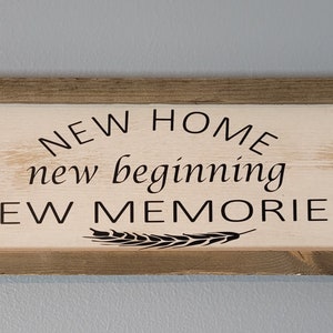 New Beginnings New Memories Wooden Hanging Sign Housewarming - Temu