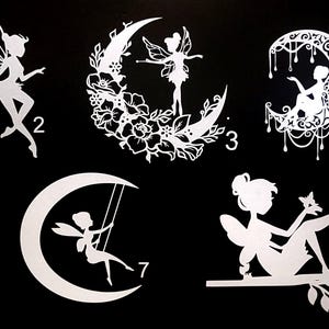 Fantasy Fairy Silhouette Decals – Whimsical Vinyl Stickers for Laptops, Cars