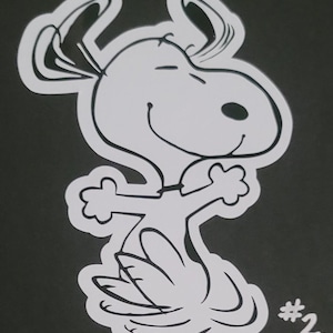 Snoopy Vinyl Decal,Dancing Snoopy