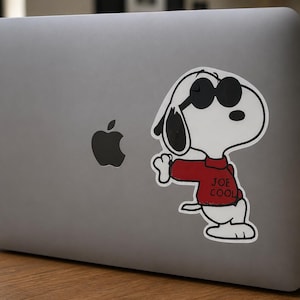 Snoopy Joe Cool Vinyl Decal – Car, Laptop, Wall Art