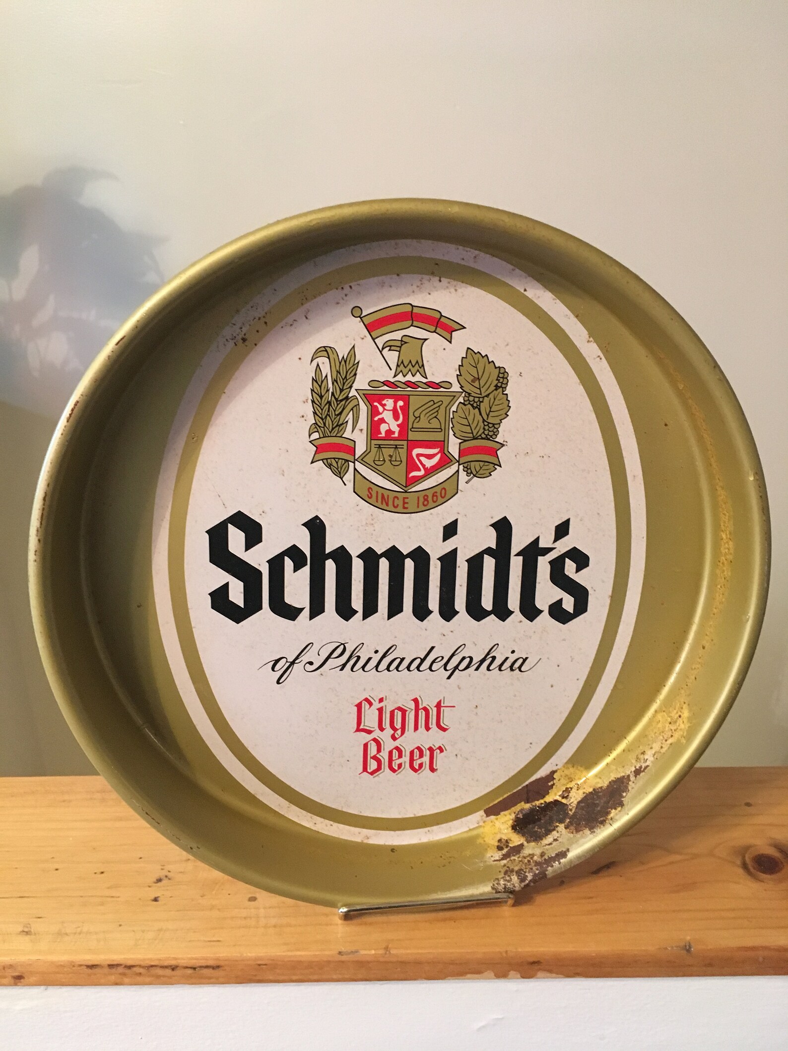 Vintage Metal Beer Serving Tray Schmidts Brewing Etsy