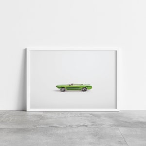 おもちゃの車 グリーン コンバーチブル デジタル ダウンロード ウォール アート | 車をテーマにした子供部屋アート | 車の寝室の装飾 | 男の隠れ家アート | クラシック カー | 車のポスター