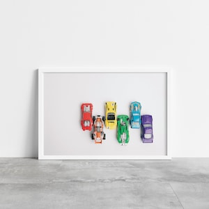 Rainbow Toy Cars | Printable wall art | Digital Download | car theme nursery | rainbow theme nursery decor | Cars decor | digital download