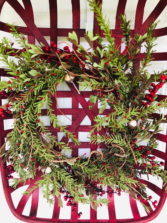 tobacco basket christmas wreath Black Tobacco Basket Christmas Wreath