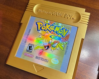 Cartucho Pokémon de Gameboy de gran tamaño: pieza de exhibición holográfica