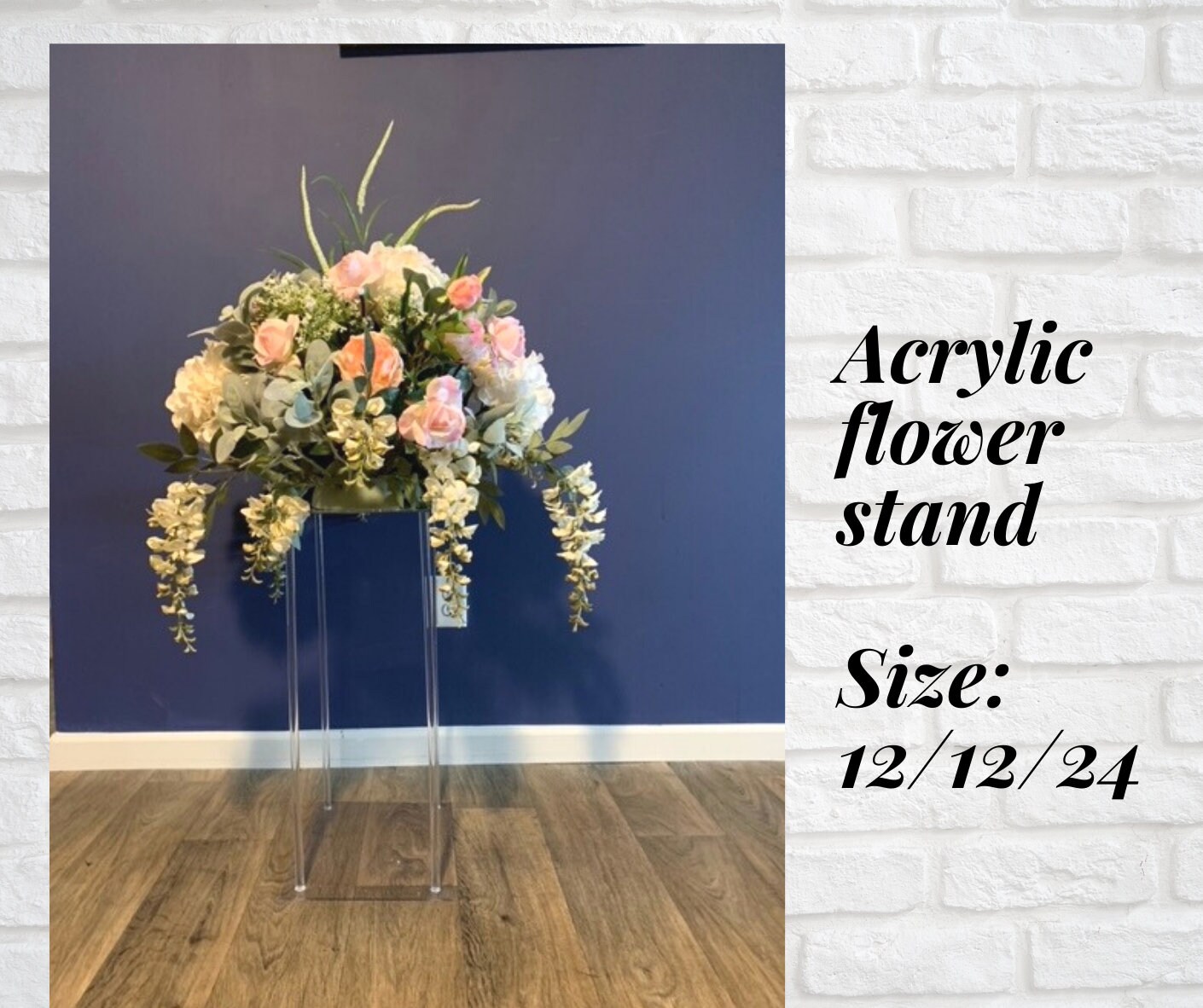 Acrylic modern flower stand clear pedestal for weddings and Etsy