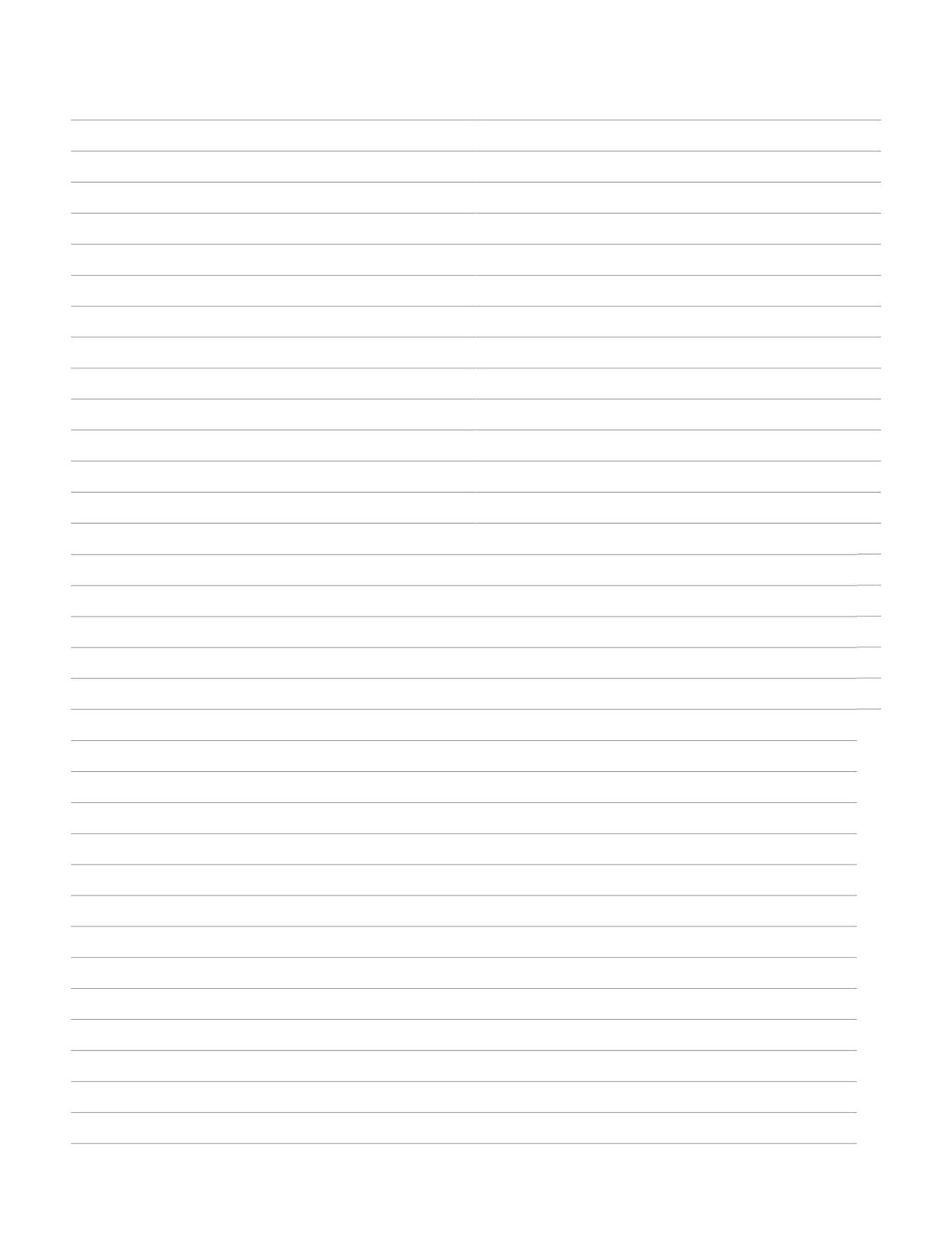 Printable Lined Paper PDF SET OF 4 School Paper Lined Etsy