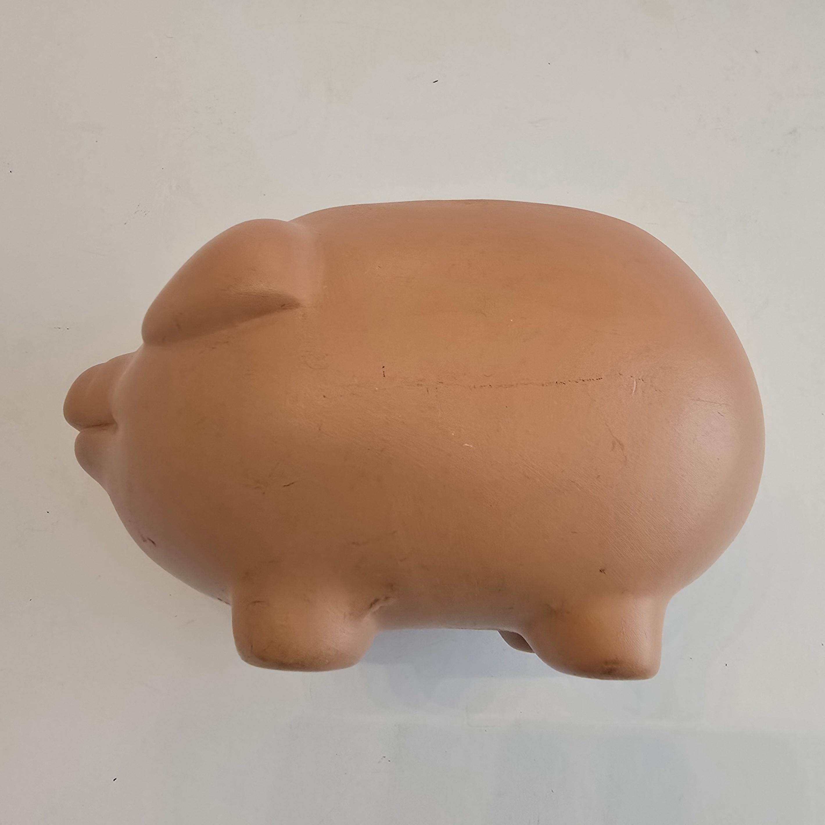 Vintage Terracotta Pig Planter Farmhouse Animal Pot Rustic Cottage