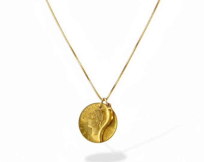 ITALY | Vintage Coin & Italian Horn Necklace